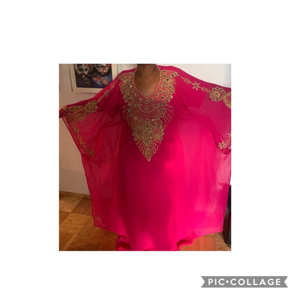 Traditional style fully beaded gown